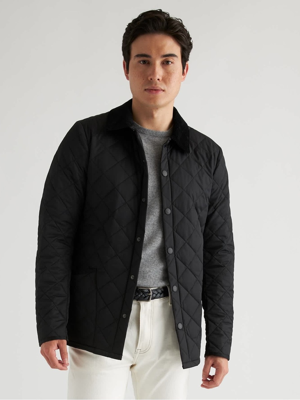 Quince Featherless Quilted Jacket in Black Size Large Mens